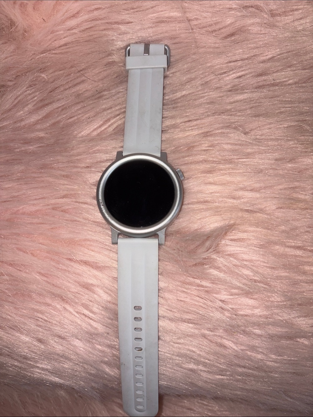 White Silicone Smartwatch with Round Face CMF Pro
